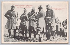Antique 1916 Postcard King of Saxony Kaiser Gen Von Moltke Military WWI picture