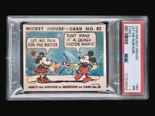 1935 Mickey Mouse Gum Card R89 TYPE 2 RARE - PSA 1 - Let Me Run For… picture