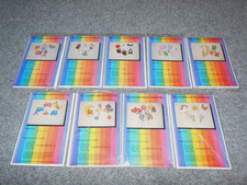 9 VTG 1982 RAINBOW SOFTIE COLLECTION JR DESIGNS MOBILES PATTERNS LOT picture