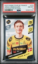 2022 PANINI TOUR DE FRANCE STICKER COLLECTION #215 JONAS VINGEGAARD PSA 8 picture
