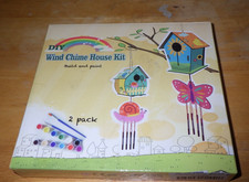 DYI wind chime house kit build paint 2 pack paint unused but dried up wood craft picture