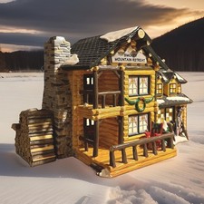 Dept 56 Original Snow Village Smokey Mountain Retreat LED Light Unboxed READ picture