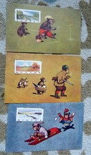 The Western News Company Antique Postcard Vtg 1906 Post Card Lot 3 Seasons Bears picture