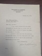 Herbert Hoover signed typed letter as Secretary of Commerce picture