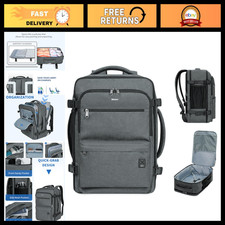 WANDF Personal Item Travel Bag 18x14x8, Carry On Laptop Backpack（Grey） picture