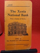 Antique 1945 Xenia National Bank Book Ohio 110th Anniversary Vintage picture