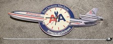 RARE VTG American Airlines DC-10 Luxury Liner ADVERTISING AIRPLANE CLOCK 3’ Long picture