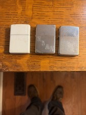 Nice Lot of 3 - Zippo Lighters - 1 Monogrammed  picture