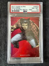 2017 Fleer Ultra WOLVERINE S-M MARVEL METAL RED PSA 8.5 picture