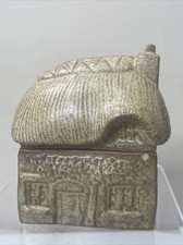 Vintage Charmouth Pottery, Dorset. Lidded Trinket in the form of a House. picture