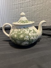 Vintage Mason's Ironstone Fruit Basket Green Teapot Rare Vintage picture