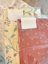 NOS Knox Braemore Designer Floral Upholstery Drapery Fabric Yellow Cottage picture