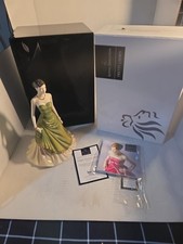 Royal Doulton Pretty Ladies Happy Birthday 2007 HN4908 Figurine Box COA Green picture