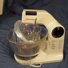 VTG Sunbeam Mixmaster 12-Speed Counter Stand Mixer 2 Bowls 2 Beaters 01401 Works picture