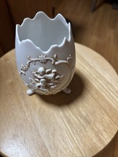 Vintage Lefton Cracked Egg Victorian 3 Footed Cherub Candle Holder picture