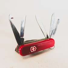 Swiss Army Knife Victorinox Midnight Minichamp Red 58mm With Red LED And Pen picture