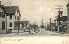 Port Jefferson New York NY Jones Street Samuel Frank c1910 Vintage Postcard bhn picture
