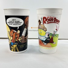 McDonalds Roger Rabbit Looney Tunes NBA Vintage 1988 1995 Cups Lot 2 2635 picture