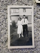 VINTAGE Early 1920s Man And Women Photograph 1900s Antique Victorian picture