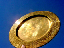VIP Offering Tray Temple Altar Shrine Blessing Plate w Healing Amulet by LP Koon picture