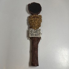 Rare HTF Beards Brewery Beer Tap Handle Bar Keg Man Cave Stick Tree & Sign 13” picture