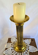 Vintage Decorative Crafts Brass  Candle Holder w/ Spike & Drip Pan Hong Kong picture