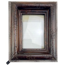 Rustic Wormwood Picture Photo Frame Wood Distressed Dark Brown Wide Chunky 4