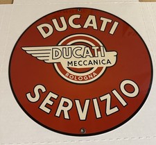 Retro Style Ducati Motorcycle Service Servizio High Quality Garage Sign picture