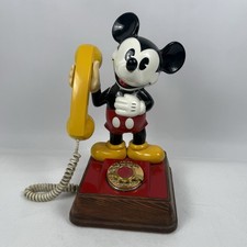 Vintage 1976 Disney Mickey Mouse Rotary Dial Telephone ATC Untested Display picture