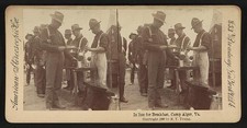 Photo:Camp Alger Virginia 1898 Soldiers Breakfast Line Military Camp picture