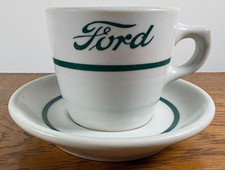 Vintage Ford Motor Co. Cafeteria Cup & Saucer China Shenango Excellent Condition picture