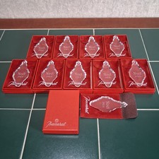 Baccarat Crystal Christmas Ornaments Noel 1984 Lot Of 10 Excellent Condition picture