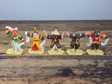 Vintage Korean Bongsan Talchum Mask Dance Figures Hand Painted Folk Art Set of 5 picture
