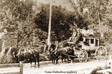 Stagecoach Running Between New Hampshire & Vermont -1907- Historic Photo Print picture