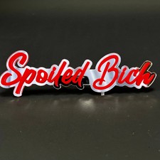 1PC Spoiled Bich 3D Acrylic Badge - Car Truck Emblem Fender Sticker picture
