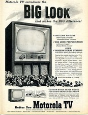 1954 Print Ad of Motorola BIG LOOK TV Model 21K21 & 21T17 picture