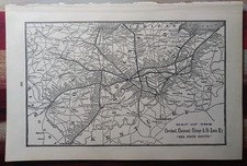 1901 Railroad Map CLEVELAND CINCINNATI CHICAGO & ST LOUIS RAILWAY Big Four Route picture