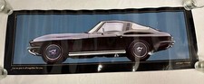 Paragon Vintage 1965 Corvette Coupe Glen Green Panoramic Poster 32x11 picture