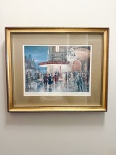 Vintage Roberta Louise Jennings Framed Signed Print England Lyceum Theatre UK picture