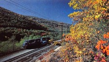 Conrail EMD SD45-2 Locomotive Horseshoe Curve Oct 14 1987 Autumn Foliage Mag Cut picture