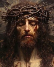 Reprint JESUS CHRIST CROWN OF THORNS 8.5X11 PHOTO GOD FATHER SON HEAVEN AN Alt B picture