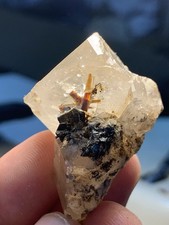 Golden Sagenite Var Rutile Hematite Crystal In Quartz from zagi mountain KPk Pak picture