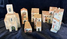 Set of 7 Gault Original Miniature Houses Made In France - Pristine Condition picture