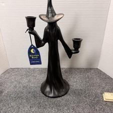 Moonlight Manor Witch Double Taper Candle Holder Halloween viral HTF PB dupe NEW picture