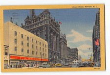 Newark New Jersey NJ Postcard 1954 Broad Street View picture