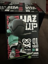 LAMTOYS x MIGHTY JAXX Wazzbone Squad Black Label Mini Figure Art Toy Unopened picture