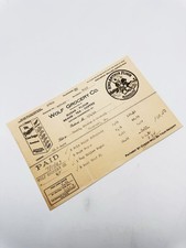 Vintage 1923 Wolf Grocery Co. Portland Maine Invoice - King Arthur Flour Logo picture