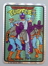 Rare VTG Prism 1989 TMNT Shredder & Footbots Vending Machine Sticker Collectible picture