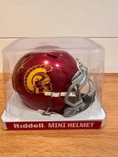 Makai Lemon Signed USC Trojans Riddell Mini Helmet — Prime Time COA picture