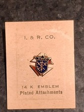 Vintage NOS Knights of Columbus 30s SCREW BACK Mini Lapel Pin UNWORN ships cheap picture